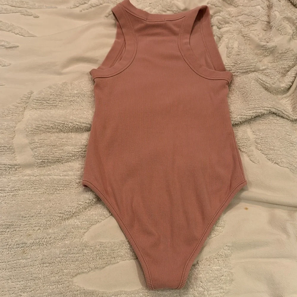 High Neck Racerback Ribbed Bodysuit - Picture 4 of 4